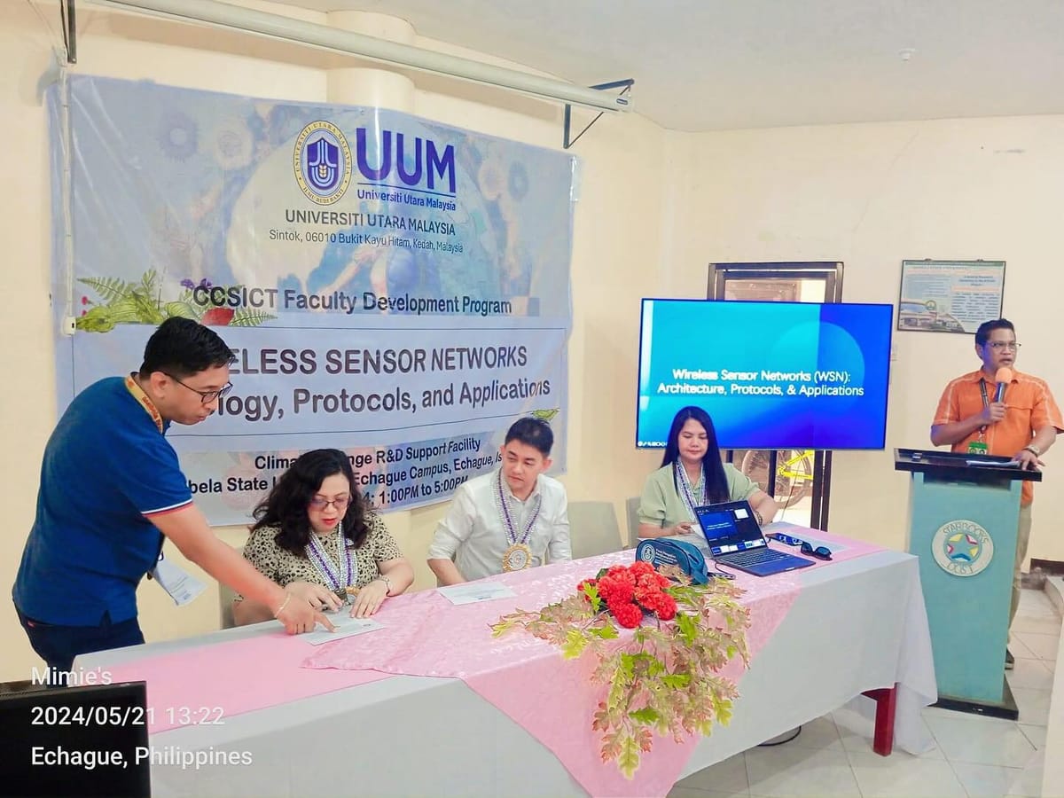 Chareen: Delivered a talk on Wireless Sensor Networks: Architecture, Protocols, & Applications to faculty members and students of the College of Computer Science & IT, Isabela State University