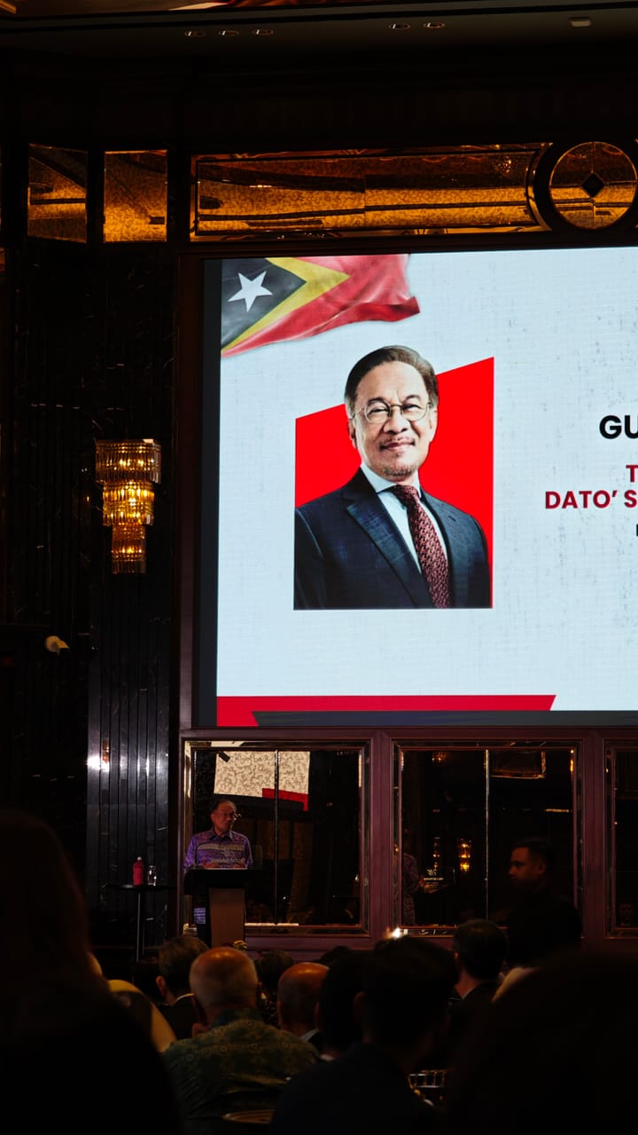 Diplomatic dinner by President Jose Ramos Horta and attended by Prime Minister Anwar Ibrahim, making Timor Leste's official entry as ASEAN 's 11th member - truly historic moment in Southeast Asian diplomacy.